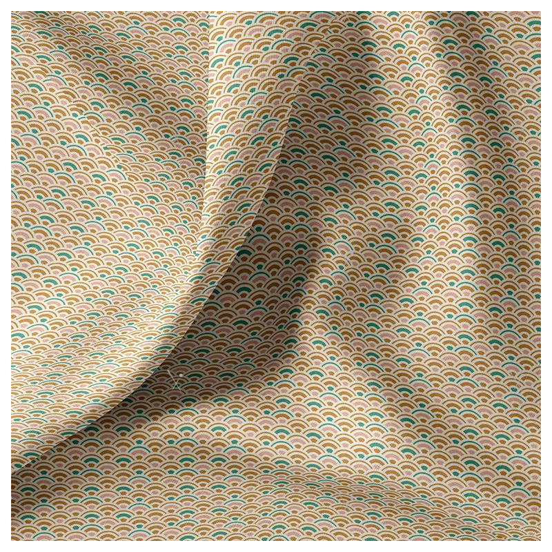 Coated  Cotton SOJA2 Ochre / Green